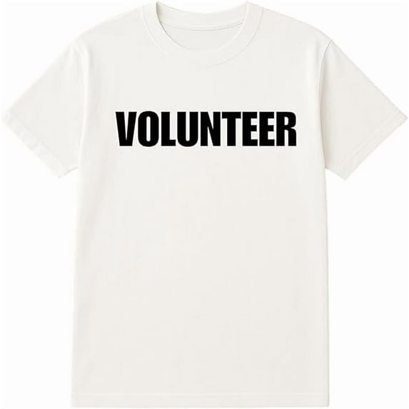 SOCKS'NBULK 24-Pack White Volunteer T-Shirt Size 2XL – Cotton Blend Printed in USA for Events & Outreach