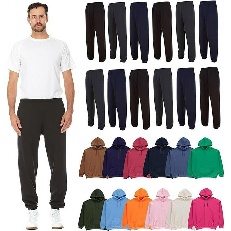 SOCKS NBULK 24 Pack of 12 Mens Jogger Pants and 12 Hoodie Sweatshirts Bulk Wholesale Popular Donation Charities Events Walmart