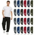 thumbnail image 1 of SOCKS'NBULK 24 Pack of Wholesale Mens Jogger Sweatpants, Homeless Shelter Donation Case, Comfy Bulk Joggers for Men (Assorted Color, Large), 1 of 7
