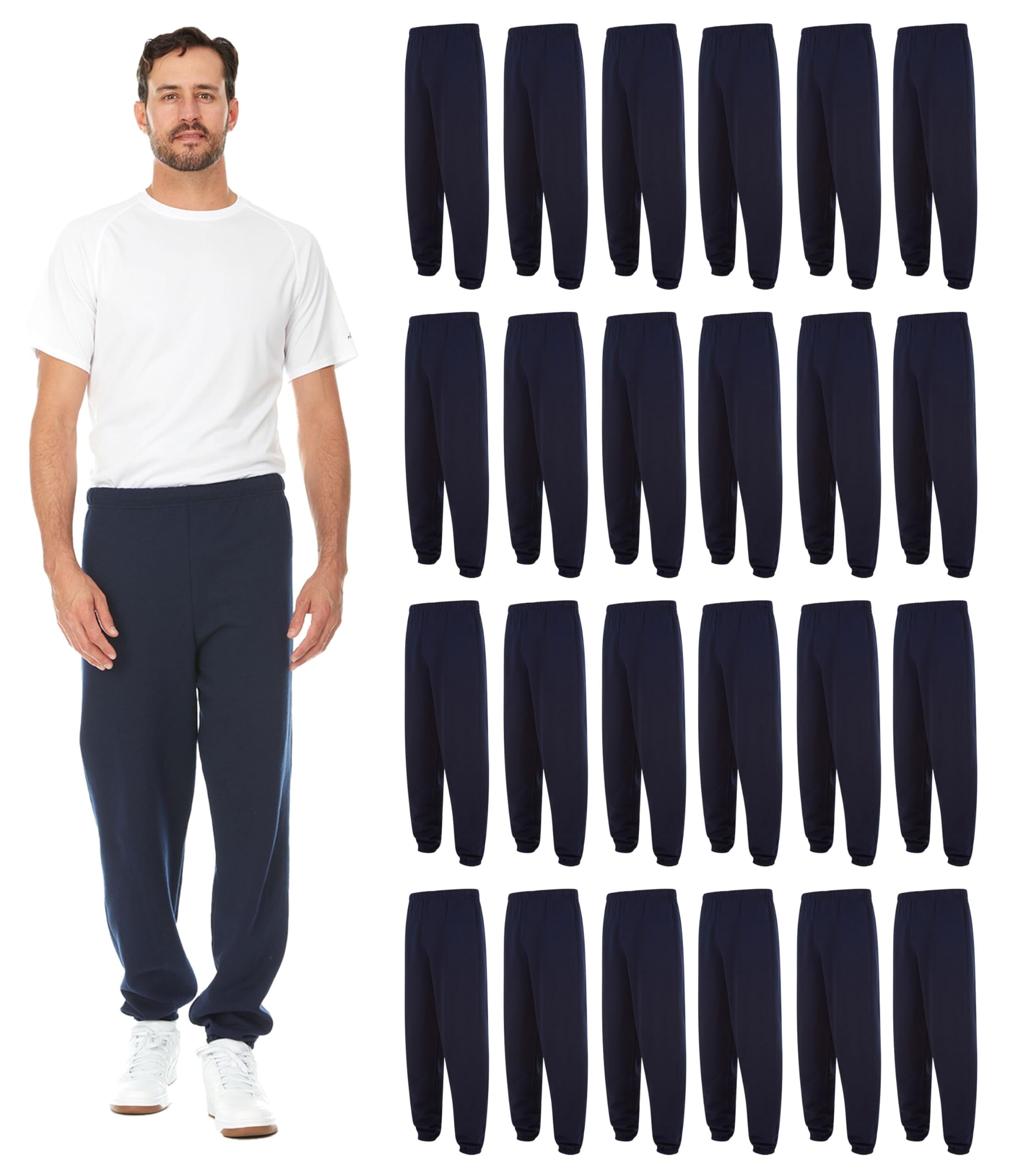 SOCKS NBULK 24 Pack of Wholesale Mens Jogger Sweatpants Homeless Shelter Donation Case Comfy Bulk Joggers for Men Walmart