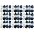 thumbnail image 1 of SOCKS'NBULK 24 Pairs of Low Cut Ankle Socks for Big Kids, Boys Girls, Bulk Pack Sock Size 6-8, 1 of 2