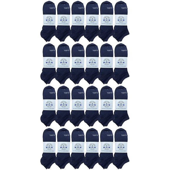 SOCKS'NBULK 24 Pairs of Low Cut Ankle Socks for Men and Women, Bulk Pack