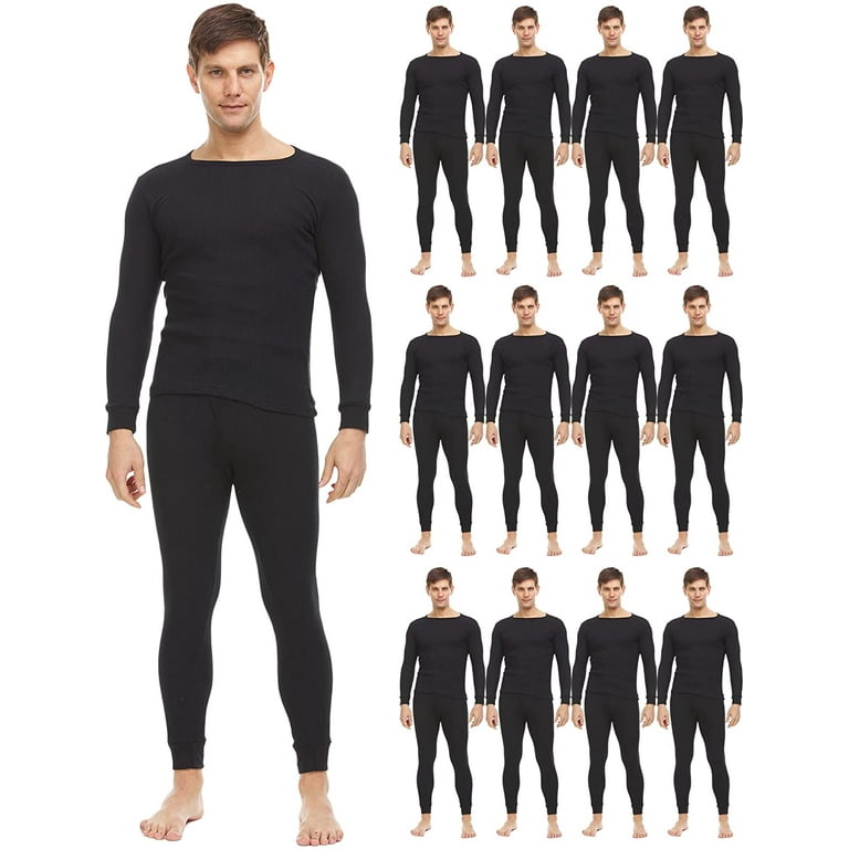 Mens black long johns discount
