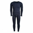 thumbnail image 1 of SOCKS'NBULK 2pc Thermal Sets for Men, Base Layer Long Johns Underwear, Top & Bottom, Cotton, Solid Colors (X-Large, 24 Pack Navy Blue), 1 of 7