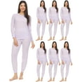 thumbnail image 1 of SOCKS'NBULK 2pc Thermal Sets for Woman, Base Layer Long Johns Underwear, Top & Bottom, Cotton, Solid Colors 12pk, 18pack, 1 of 5