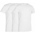 thumbnail image 1 of SOCKS'NBULK 3 Pack Men's Solid Colors Cotton T-Shirts Short Sleeve Lightweight Tees, Bulk (Medium, White, m), 1 of 7