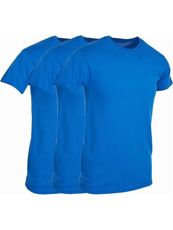 3 Pack Men's Solid Colors Cotton T-Shirts Short Sleeve Lightweight Tees, Bulk (X-Large, Royal Blue, x_l)