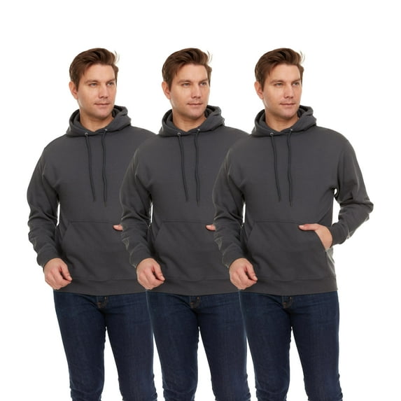 SOCKS'NBULK 3 Pack Mens Hoodie Sweatshirts, Cotton Blend, Bulk Adults Hoodies Sweatshirt