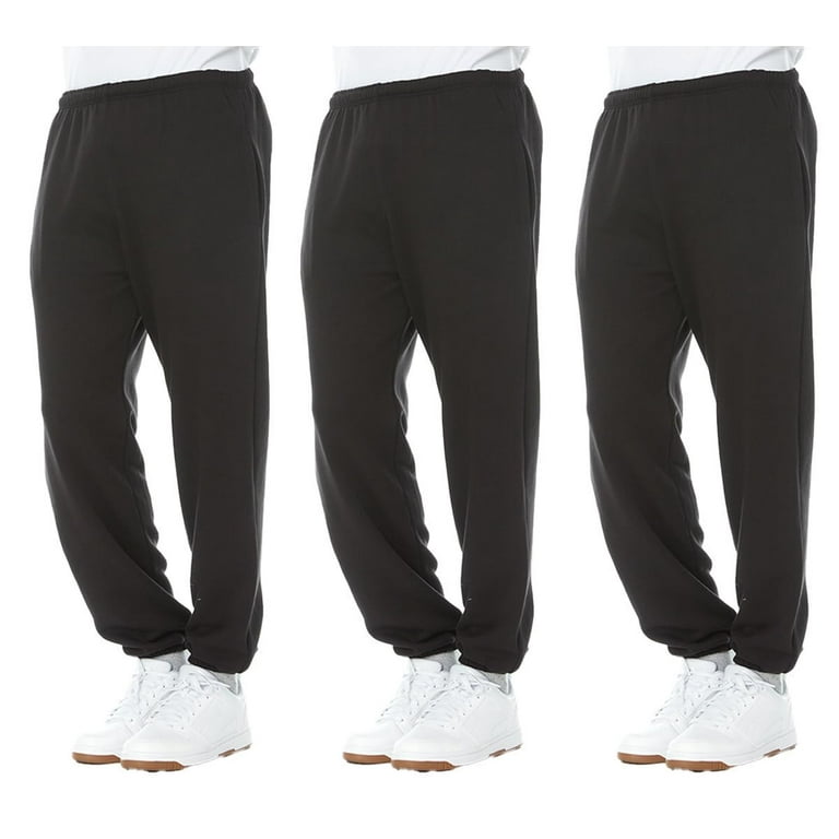 SOCKS NBULK 3 Pack of Mens Jogger Bulk Sweatpants Black Navy Gray Comfy Lounge Joggers for Men