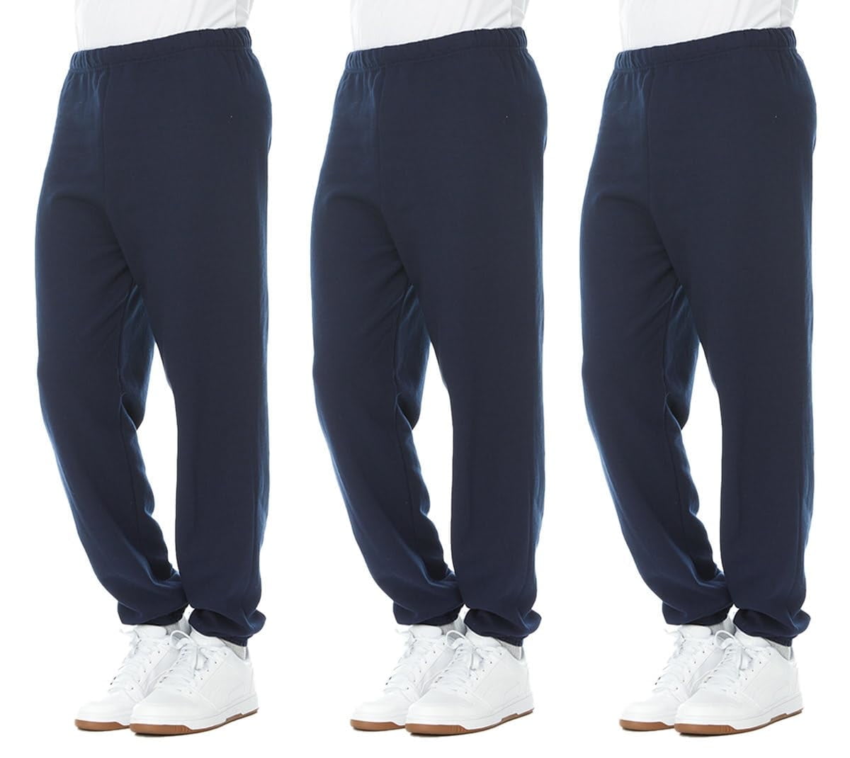 SOCKS NBULK 3 Pack of Mens Jogger Bulk Sweatpants Black Navy Gray Comfy Lounge Joggers for Men Walmart Business Supplies