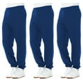 thumbnail image 1 of SOCKS'NBULK 3 Pack of Mens Jogger Bulk Sweatpants, Royal Blue, Comfy Lounge Joggers for Men, 1 of 7
