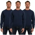 thumbnail image 1 of SOCKS'NBULK 3 Packs Of Mens Crewneck Sweatshirts in Bulk, Cotton, Wholesale Screenprinting Sweat Shirts For Men, Layer Shirt, 1 of 3