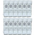 thumbnail image 1 of SOCKS'NBULK 32 Inch Wholesale Men's Long Tube Socks, Cotton Big And Tall Tube Socks Size 13-16 (White, 12), 1 of 7