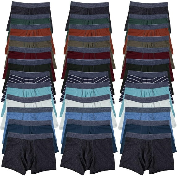 SOCKS'NBULK 36 Pack Men Cotton Briefs in Bulk for Homeless Shelter Donating, Wholesale Underwear for Mens