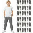 thumbnail image 1 of SOCKS'NBULK 36 Pack of Wholesale Childrens Unisex Jogger Bulk Sweatpants, Black Navy Gray, Comfy Lounge Joggers for Kids, 1 of 4