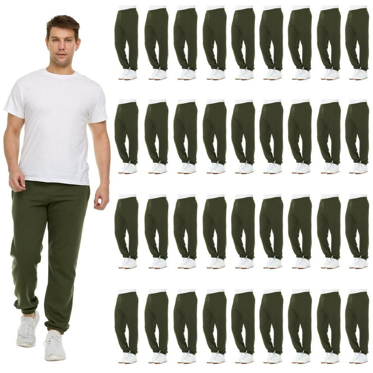 SOCKS NBULK 36 Pack of Wholesale Mens Jogger Sweatpants Homeless Shelter Donation Case Comfy Bulk Joggers for Men Green 2X Large Walmart