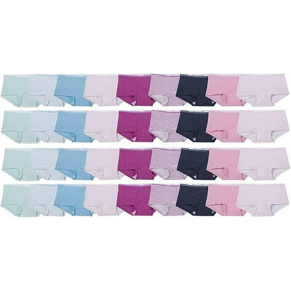 SOCKS'NBULK 36 Pieces of Wholesale Bulk Girls Cotton Colorful Panties Underwear Children, Mixed Assorted Sizes 4-14