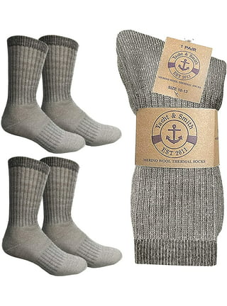 FUN TOES Men Merino Wool Hiking Socks -Lightweight-6 Pairs