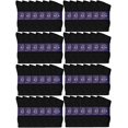 thumbnail image 1 of SOCKS'NBULK 48 Pair Pack of Womens Lightweight Cotton Crew Socks Bulk, Homeless Donation Cheap, Wholesale Sock 9-11, 1 of 7