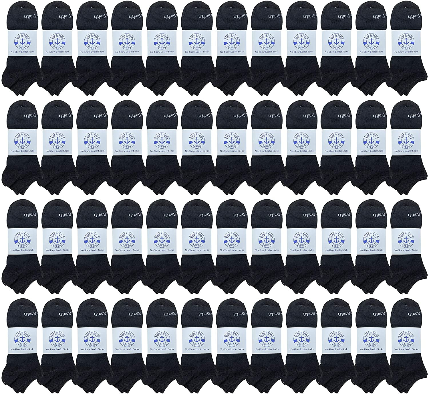 SOCKS'NBULK 48 Pair Women's Low Cut Ankle Socks, Thin Lightweight Breathable Wholesale Sport Bulk Socks, Size, 9-11 (48 PACK BLACK)