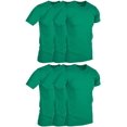 thumbnail image 1 of SOCKS'NBULK 6 Pack Men's Solid Colors Cotton T-Shirts Short Sleeve Lightweight Tees, Bulk (Green, X-Large), 1 of 4