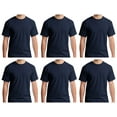 thumbnail image 1 of SOCKS'NBULK 6 Pack Mens Cotton Crew Neck Short Sleeve Casual T-Shirts Navy Lightweight Bulk (Navy, X-Large), 1 of 7