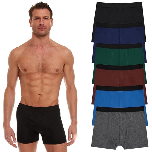 SOCKS'NBULK 6 Pack Of Mens Boxer Briefs Underwear, Cotton Comfortable, Bulk Packs Underpants