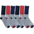 thumbnail image 1 of SOCKS'NBULK 6 Pairs Bulk Mens King Size Thermal Diabetic Ringspun Cotton Seamless Toe Crew Socks For, 13-16, 1 of 6