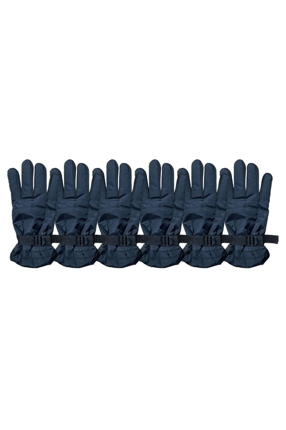 Winter Ski Gloves, Mens Womens Winter Gloves, Rubber Gripper Palm, Buckle Strap, Bulk