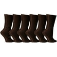 thumbnail image 1 of SOCKS'NBULK 6 Pairs Women's Diabetic Neuropathy Edema Socks, Cotton Crew, Medical Sock, 1 of 5