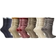 thumbnail image 1 of SOCKS'NBULK 6 Pairs Women's Scrunched Slouch Socks, Cotton Boot Socks Bulk Pack, 1 of 7