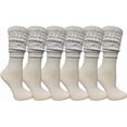 thumbnail image 1 of SOCKS'NBULK 6 Pairs Women's Scrunched Slouch Socks, Cotton Boot Socks Bulk Pack, 1 of 7