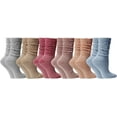 thumbnail image 1 of SOCKS'NBULK 6 Pairs Women's Scrunched Slouch Socks, Cotton Boot Socks Bulk Pack, 1 of 8