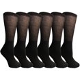 thumbnail image 1 of SOCKS'NBULK 6 Pairs Womens Loose Fit Non-Binding Soft Cotton Diabetic Crew Socks, Bulk Value Pack Women (9-11), 1 of 3
