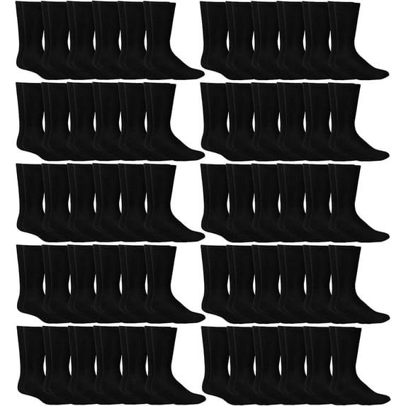 Yacht & Smith 60 Pairs Mens Wholesale Bulk Sports Crew, Athletic Case Pack Socks, by SOCKS'NBULK, Mens 10-13 (Shoe Size 7-12)