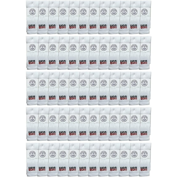 SOCKS'NBULK 60 Pairs Wholesale Bulk Sport Cotton Crew, Ankle, Tube Socks for Women"Sock Size 9-11" (Womans Usa White Tube)
