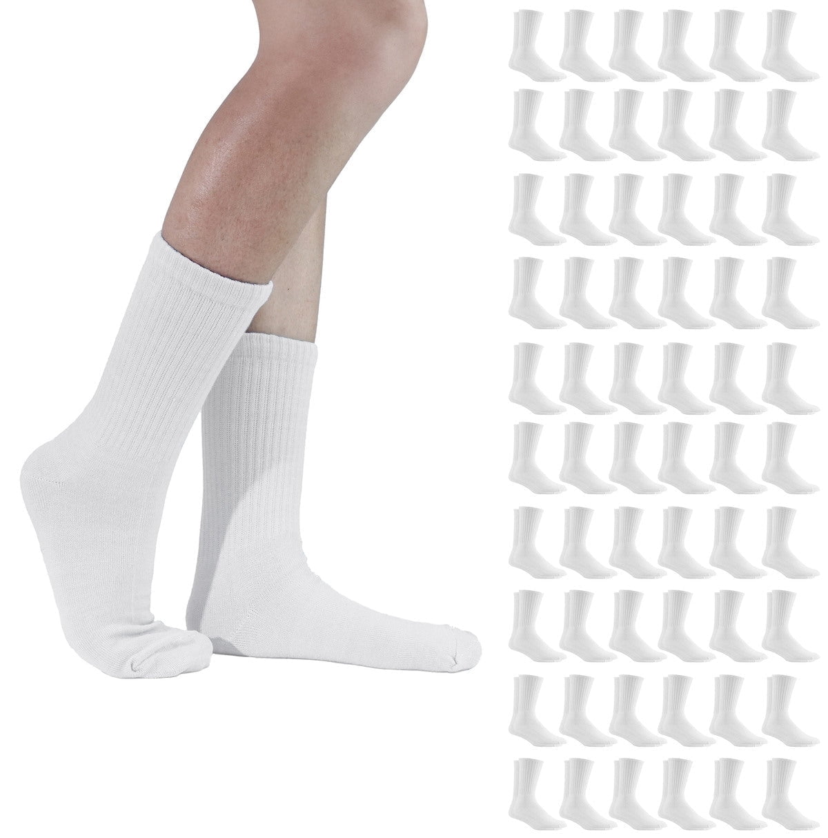 126 Pairs Bulk Socks – Unisex Quarter Ankle Athletic Socks For Men & Women, Black Gray White Pack