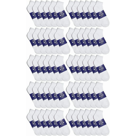 SOCKS'NBULK 60 Pairs Wholesale Bulk Sport Cotton Women's Crew, Ankle, Tube Socks, 9-11 (Womens Gray)