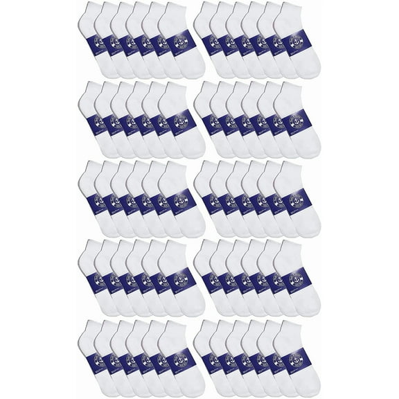 SOCKS'NBULK 60 Pairs Wholesale Bulk Sport Cotton Women's Crew, Ankle, Tube Socks, 9-11 (Womens Gray)