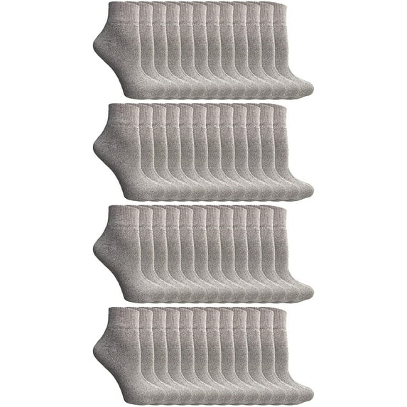 SOCKS'NBULK 60 Pairs of Women's Quarter Ankle Socks, Wholesale Bulk Pack Athletic Sports Socks