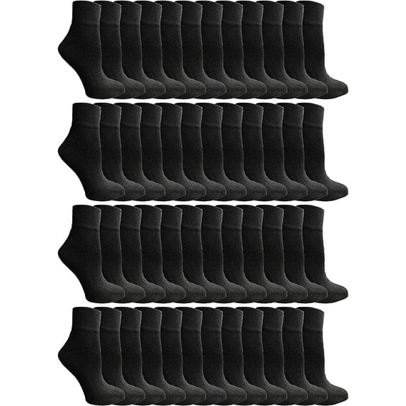 SOCKS'NBULK 60 Pairs of Women's Quarter Ankle Socks, Wholesale Bulk Pack Athletic Sports Socks
