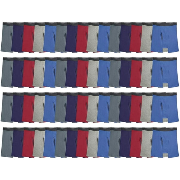 SOCKS'NBULK 72 Pack Men Cotton Briefs in Bulk for Homeless Shelter Donating, Wholesale Underwear for Mens