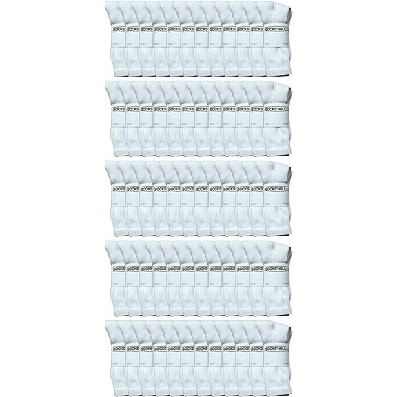 SOCKS’NBULK 72 Pairs Cotton Crew Socks Kids Bulk Wholesale Socks
