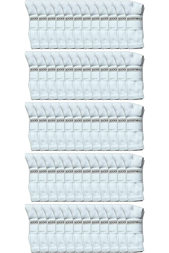 SOCKS’NBULK 72 Pairs Cotton Crew Socks Kids Bulk Wholesale Socks