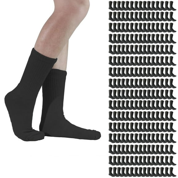 SOCKS’NBULK 72 Pairs Cotton Crew Socks Mens Bulk Wholesale Socks