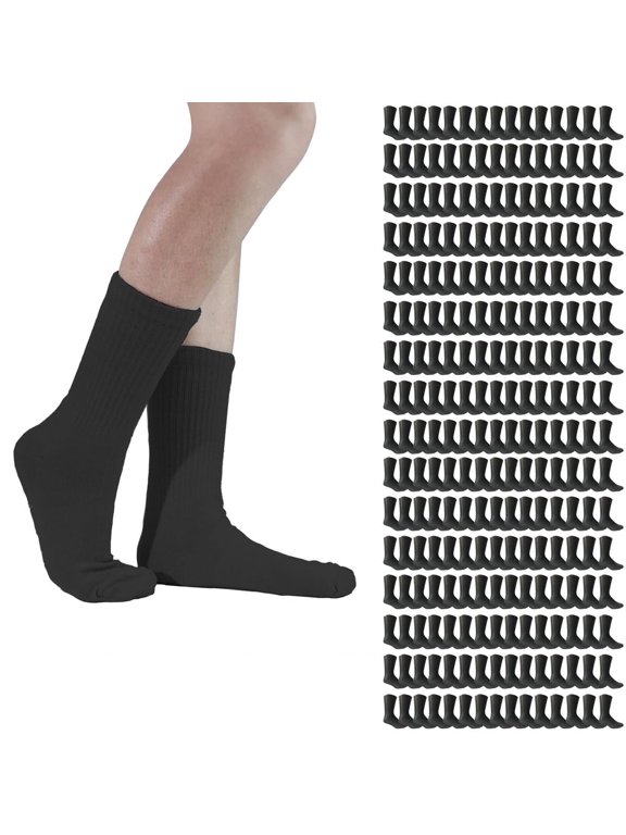 SOCKS’NBULK 72 Pairs Cotton Crew Socks Mens Bulk Wholesale Socks