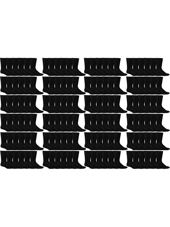 SOCKS’NBULK 72 Pairs Cotton Crew Socks Mens Bulk Wholesale Socks