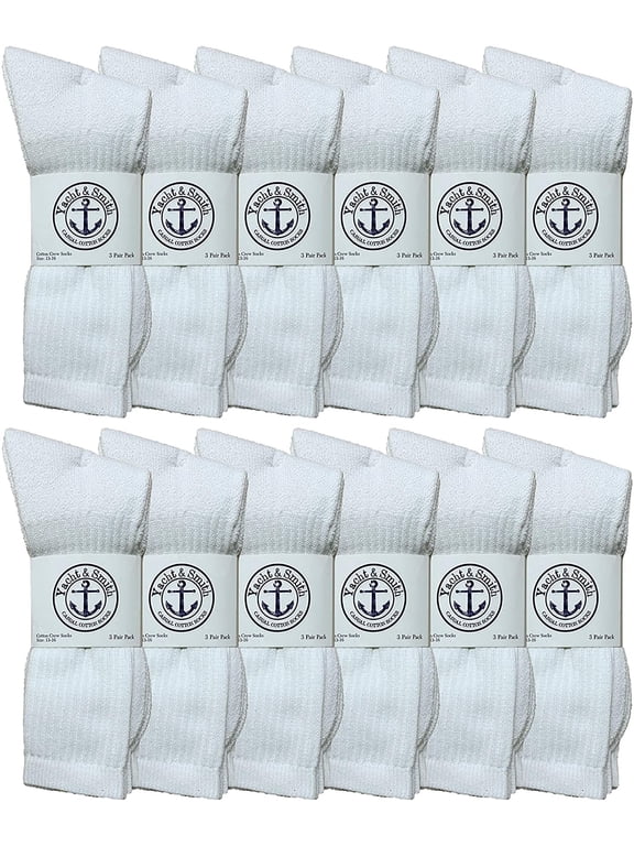 Big And Tall Mens Sport Crew Socks Wholesale Bulk (King Size) Socks, by SOCKS'NBULK (12 Pairs White, Mens King Size 13-16 (Shoe Size 12-15))