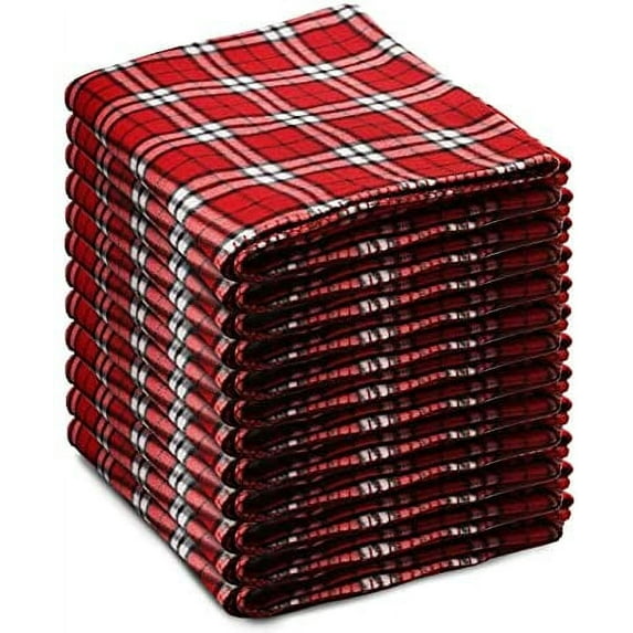 SOCKS'NBULK Bulk Soft Fleece Blankets 50 X 60, Cozy Warm Throw Blanket Sofa Travel Outdoor, Wholesale (50 X 60, 12 Red Plaid)