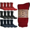 thumbnail image 1 of SOCKS'NBULK 12 Pairs Cotton Thermal Crew Socks, Women, Warm Thick Boot Sock, Bulk, 9-11, 1 of 5